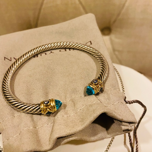David Yurman Renaissance blue topaz bracelet - Picture 1 of 4